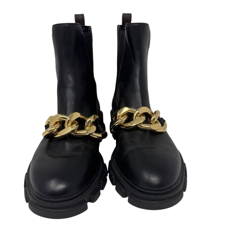 MICHAEL Michael Kors Women Scarlett Bootie Chelsea Boots chain Size 7.5 - Picture 4 of 10